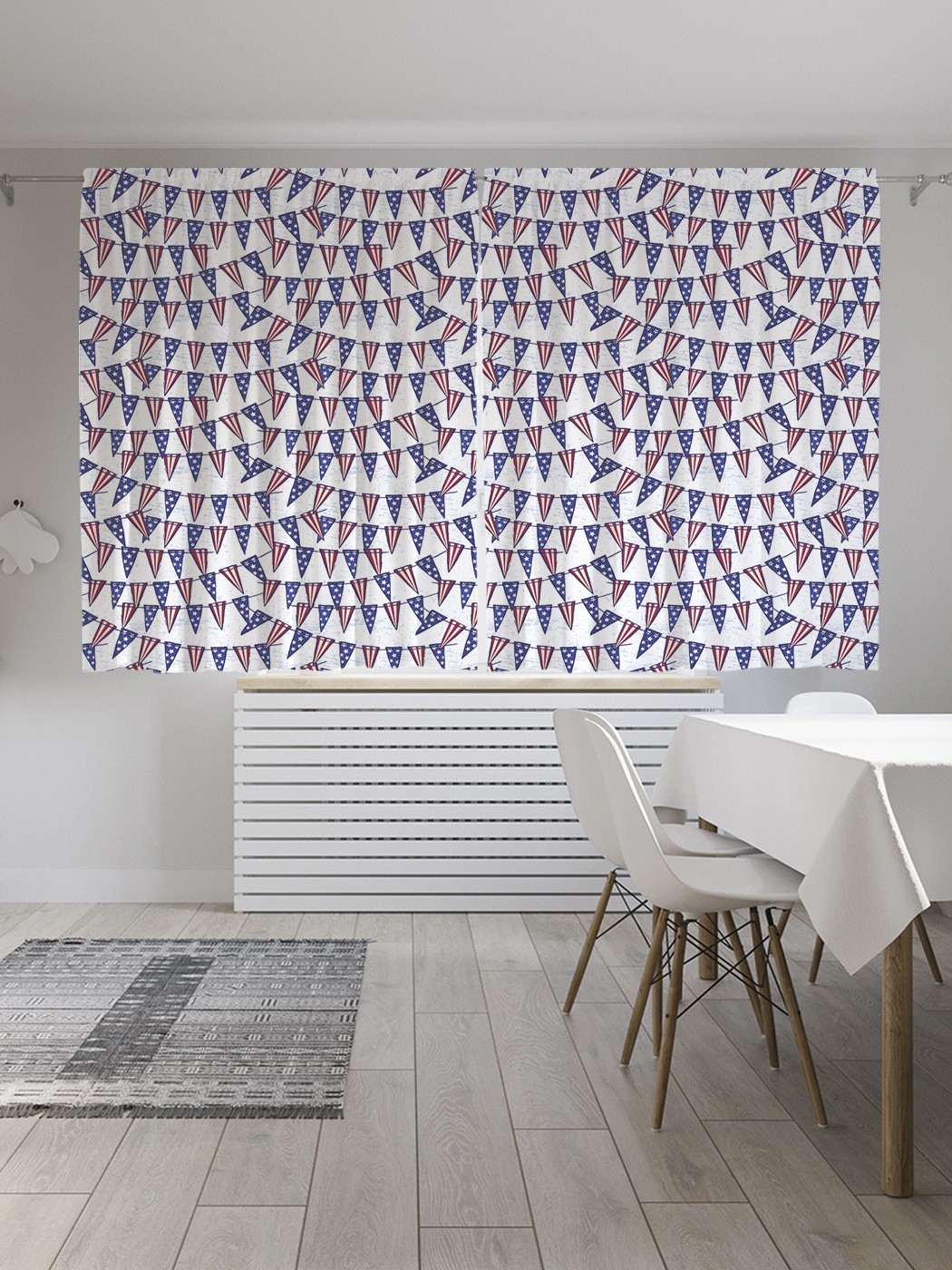 

Классические шторы JoyArty "Американские флажки", серия Oxford DeLux, 2 полотна 145x180 см, Американские флажки