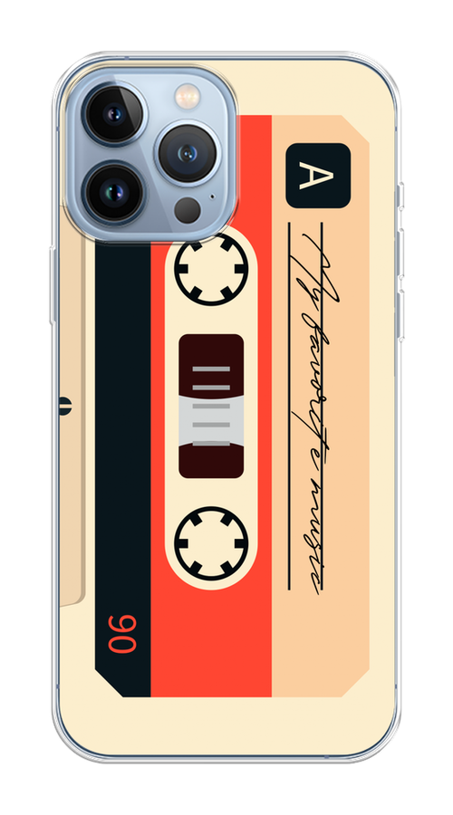 

Чехол на Apple iPhone 13 Pro Max "Бежевая кассета", Черный;красный;бежевый, 14450-1