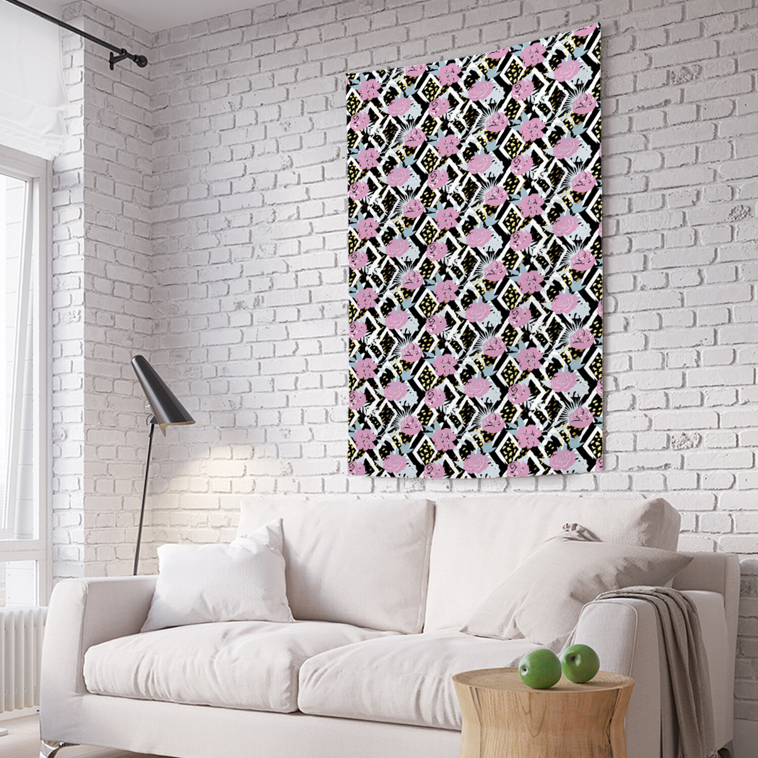 

Вертикальное фотопанно на стену JoyArty Розы на ромбах 150x200 см, Розы на ромбах