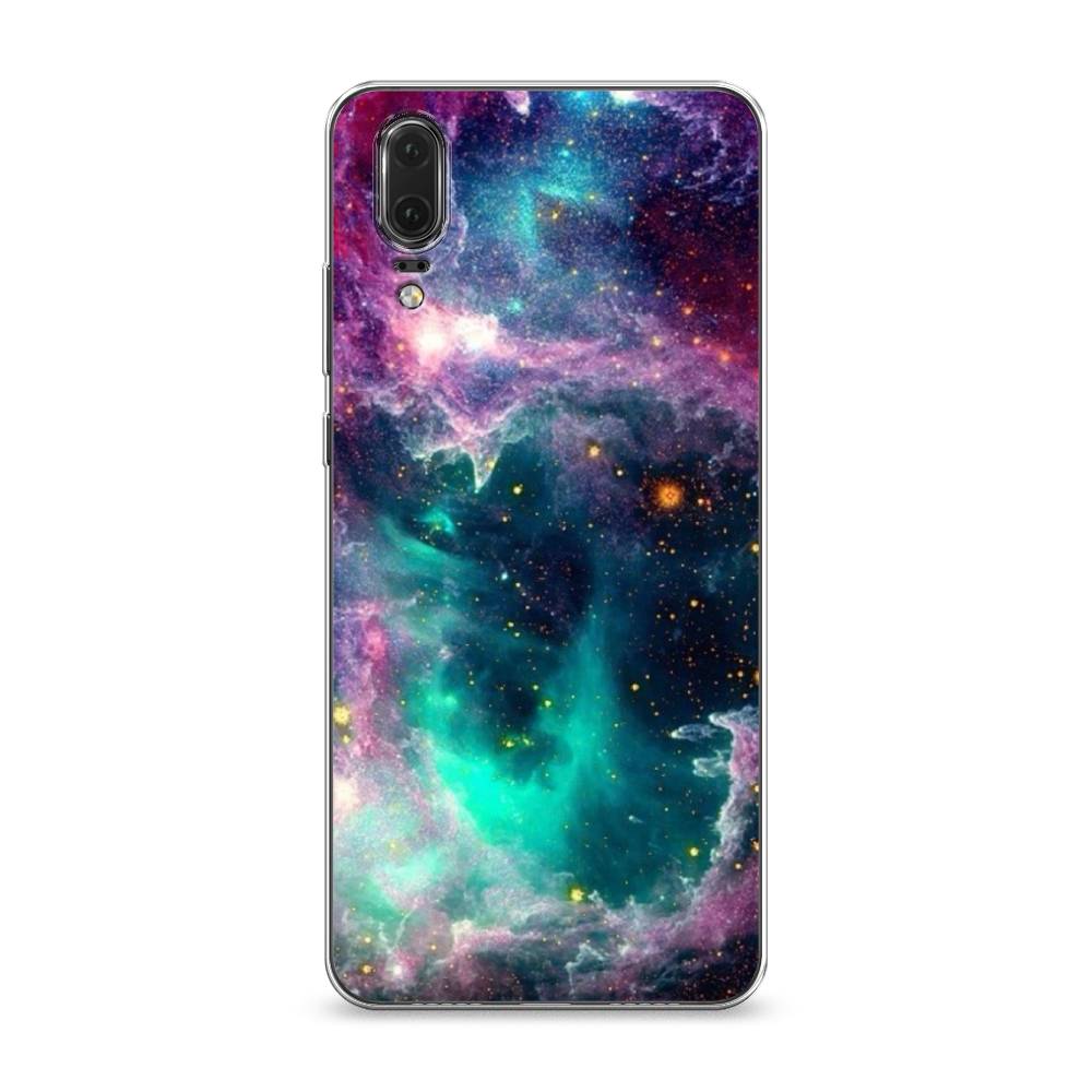 

Чехол на Huawei P20 "Звездные облака", Розовый;бежевый, 64350-2