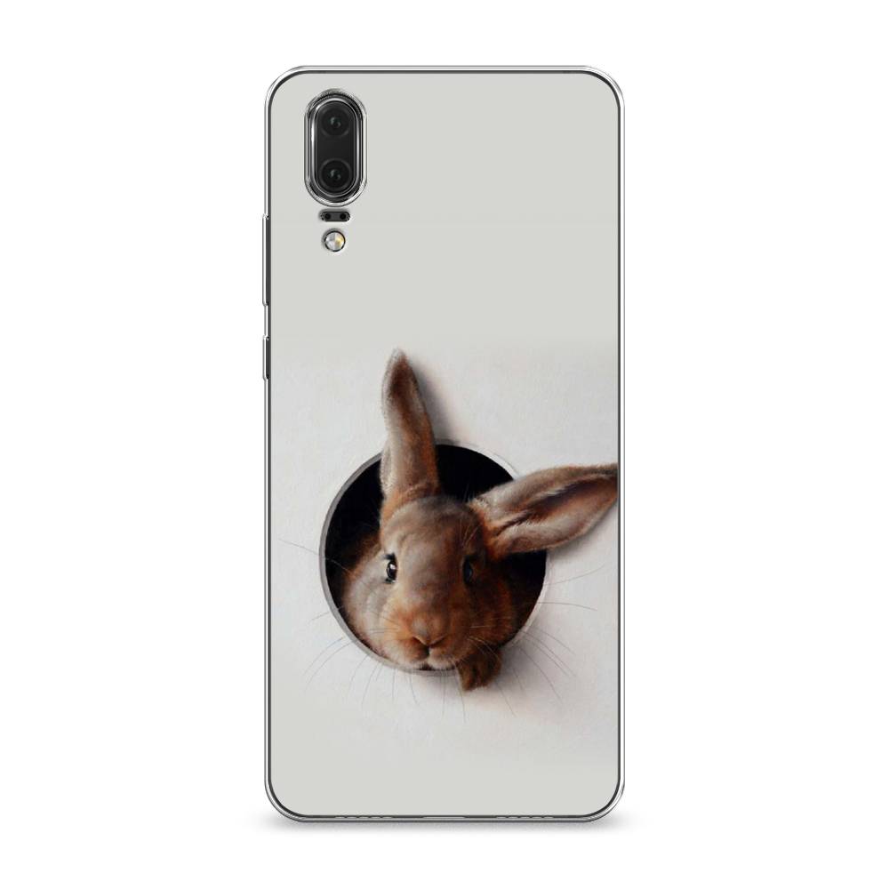 

Чехол на Huawei P20 "Любопытный кролик", Серый;коричневый, 64350-1
