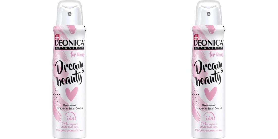 Deonica Дезодорант спрей Dream & Beauty для девочек 150 мл, 2 шт  /