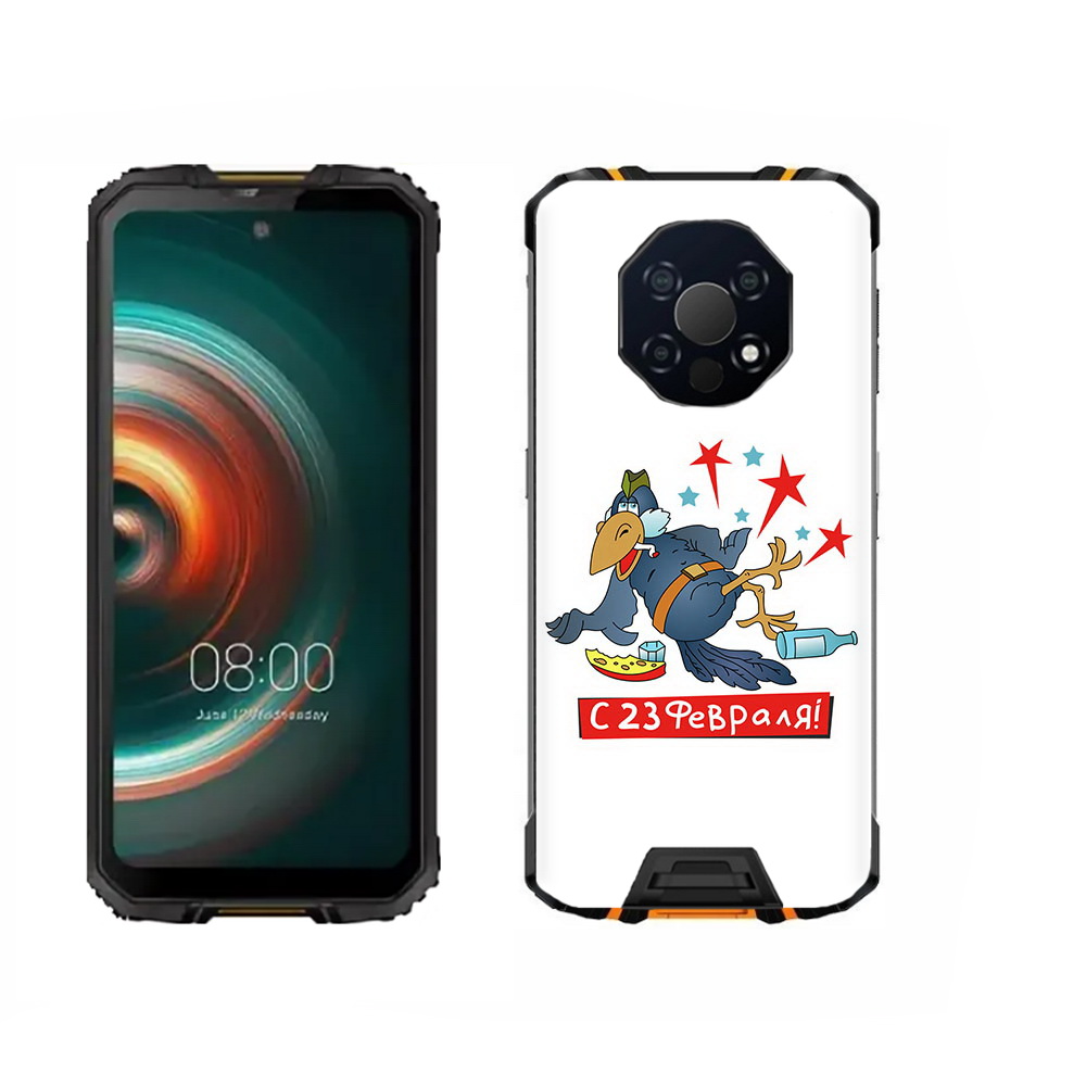 

Чехол MyPads Tocco для Oukitel WP13 23 февраля веселая птица, Прозрачный, Tocco