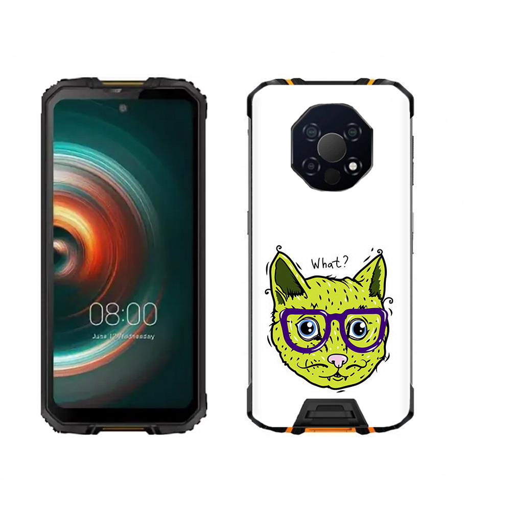 

Чехол MyPads Tocco для Oukitel WP13 Зеленый кот, Прозрачный, Tocco