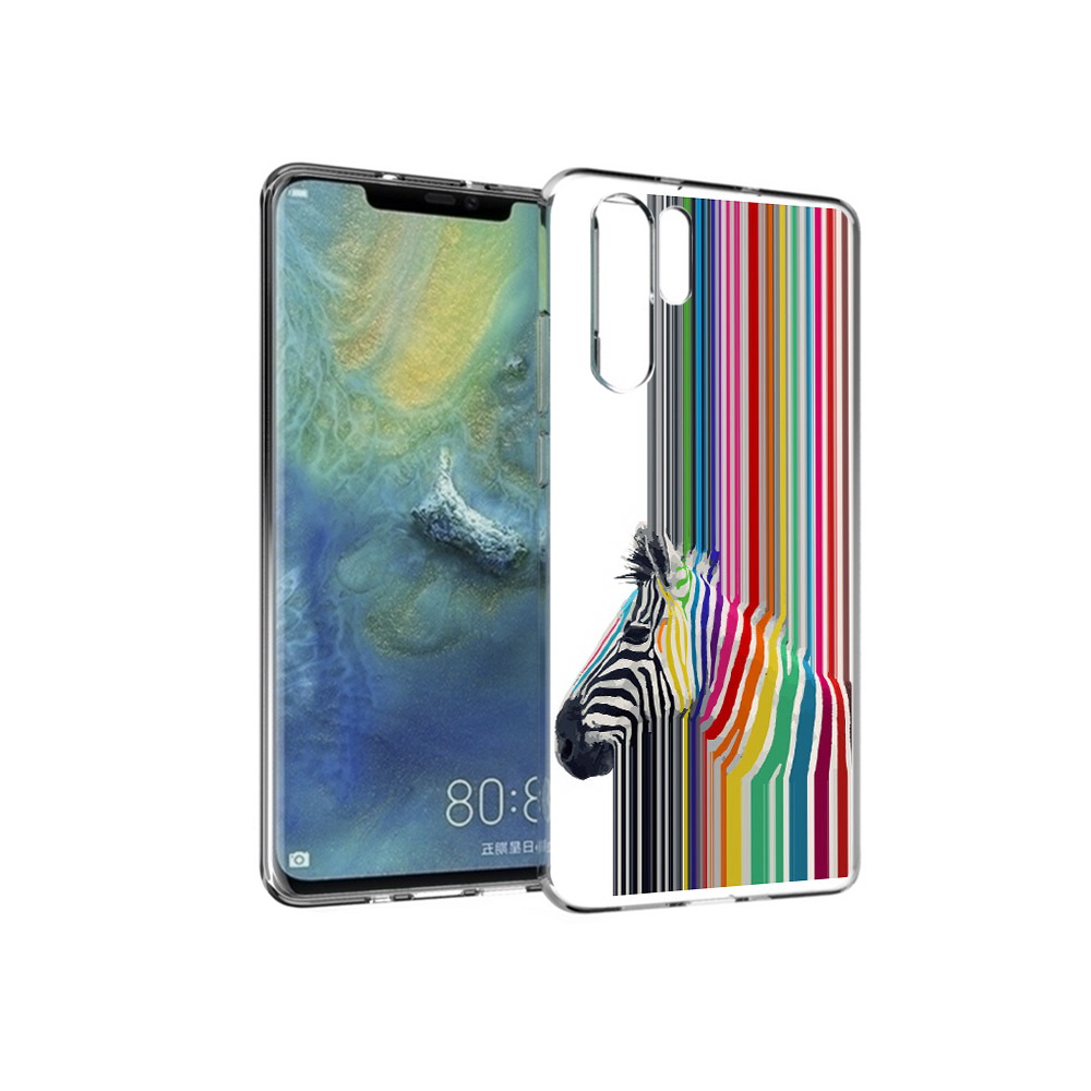 Чехол MyPads Tocco для Huawei P30 Pro радужная зебра