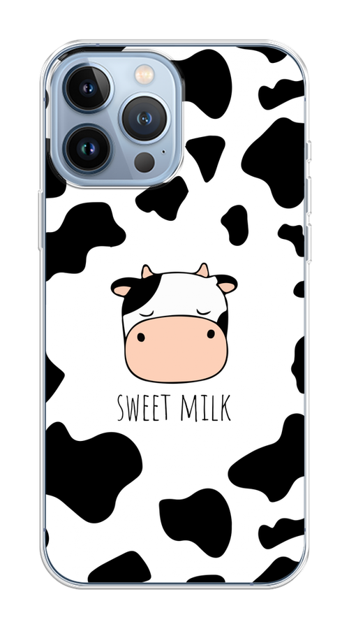 

Чехол на Apple iPhone 13 Pro Max "Sweet milk", Розовый;белый;черный, 14450-1
