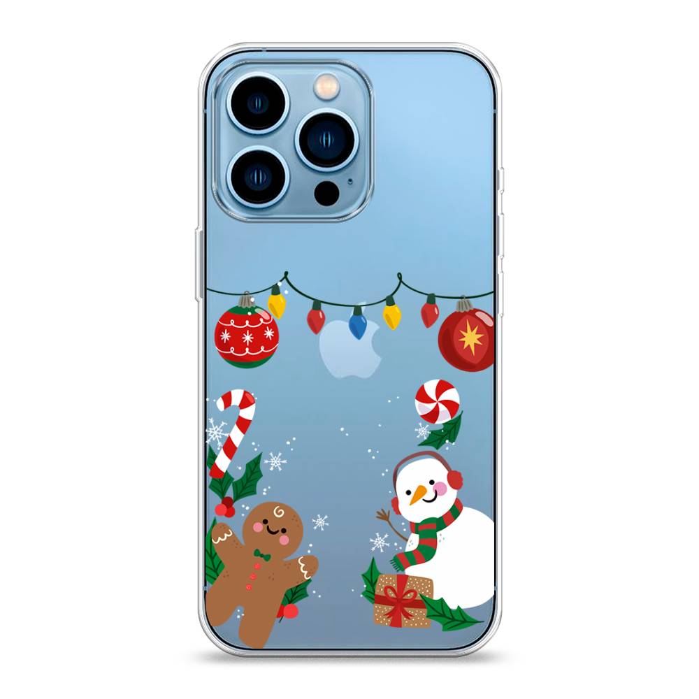 

Чехол для Apple iPhone 13 Pro "Новогоднее настроение", Коричневый;красный;зеленый, 14350-5