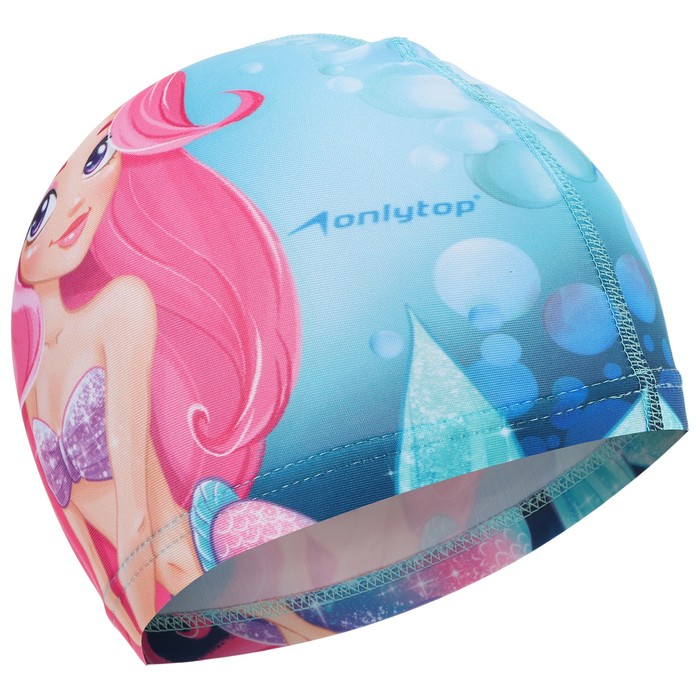 

Шапочка для плавания ONLYTOP Swim «Русалка», детская, тканевая, обхват 46-52 см