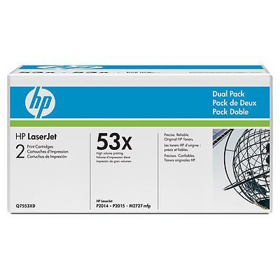 Картридж для лазерного принтера HP 53XD (Q7553XD) черный, оригинал