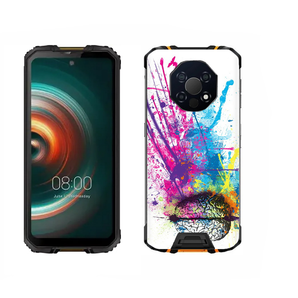 

Чехол MyPads Tocco для Oukitel WP13 яркий красочный мозг, Прозрачный, Tocco