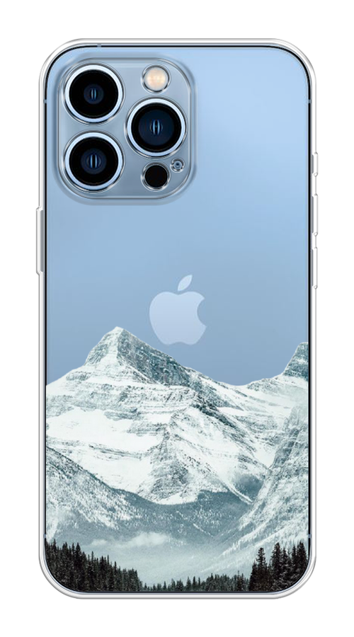 

Чехол на Apple iPhone 13 Pro "Горы арт 1", Белый;зеленый, 14350-2