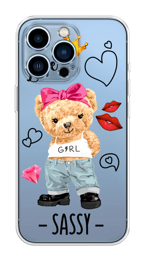 

Чехол на Apple iPhone 13 Pro "Sugar Mommy", Голубой;белый;розовый, 14350-6