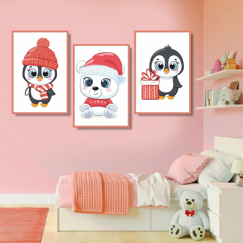 

Набор постеров ПолиЦентр из 3 шт на стену Новогодние Зверята 60х90 см, Наборх3НовогодниеЗверятаТип2