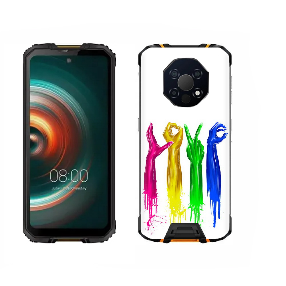 

Чехол MyPads Tocco для Oukitel WP13 яркие руки love, Прозрачный, Tocco