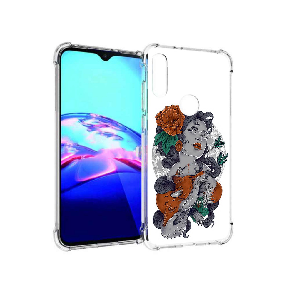 

Чехол MyPads Tocco для Motorola Moto E темная девушка с лисой (PT227064.345.639), Прозрачный, Tocco
