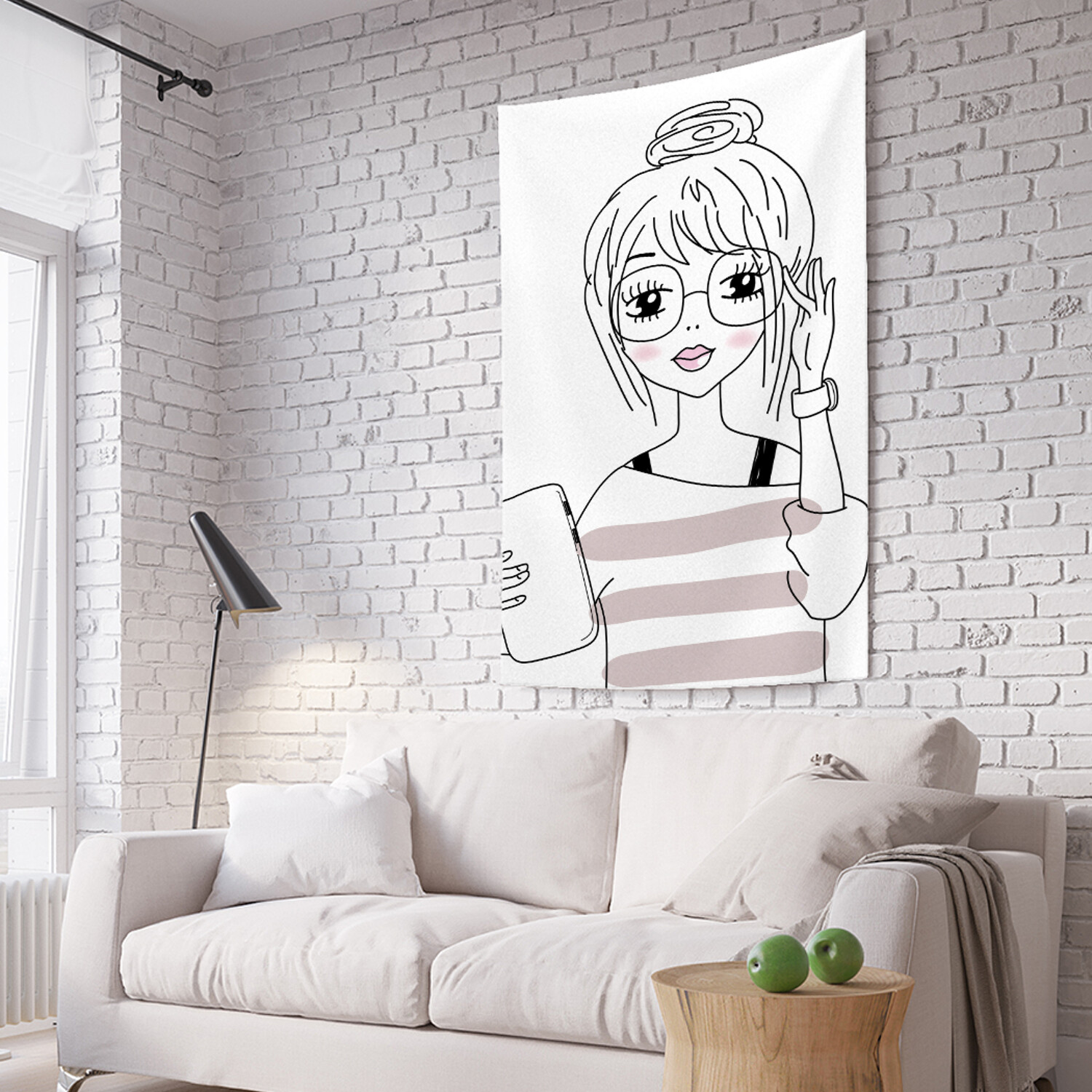 Вертикальное фотопанно на стену JoyArty Умная девушка 150x200 см