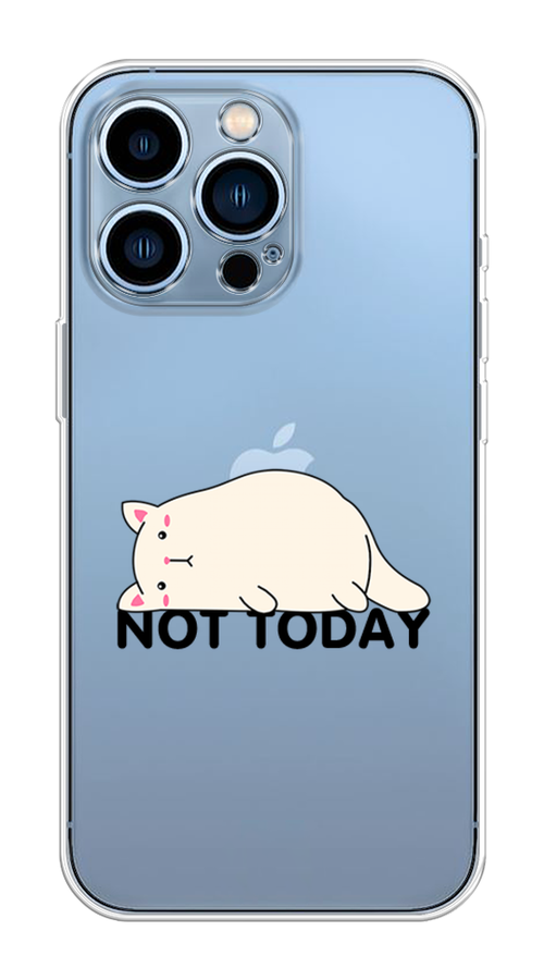 

Чехол на Apple iPhone 13 Pro "Cat not today", Белый;розовый;черный, 14350-1
