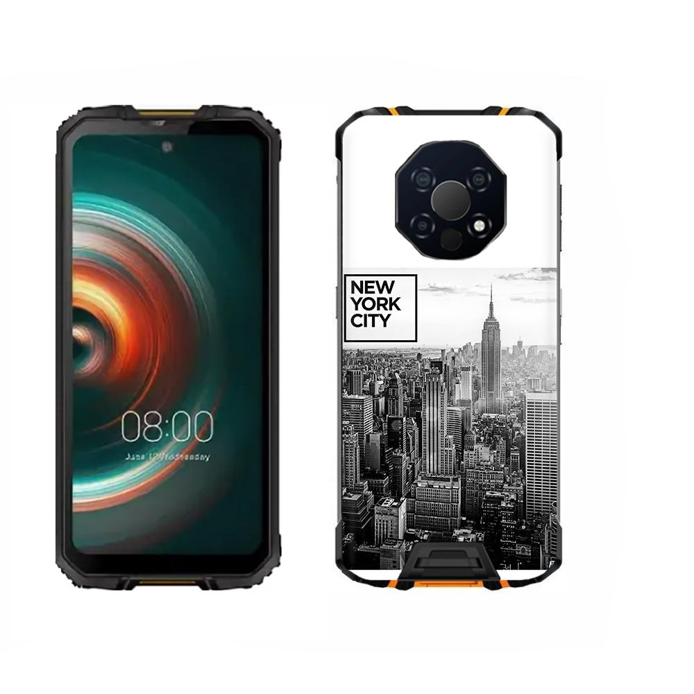 

Чехол MyPads Tocco для Oukitel WP13 черно белый ньюерк, Прозрачный, Tocco