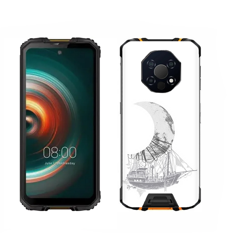 

Чехол MyPads Tocco для Oukitel WP13 черно белый корабль полумесяц, Прозрачный, Tocco