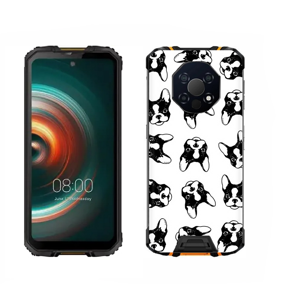

Чехол MyPads Tocco для Oukitel WP13 черно белые собачки, Прозрачный, Tocco