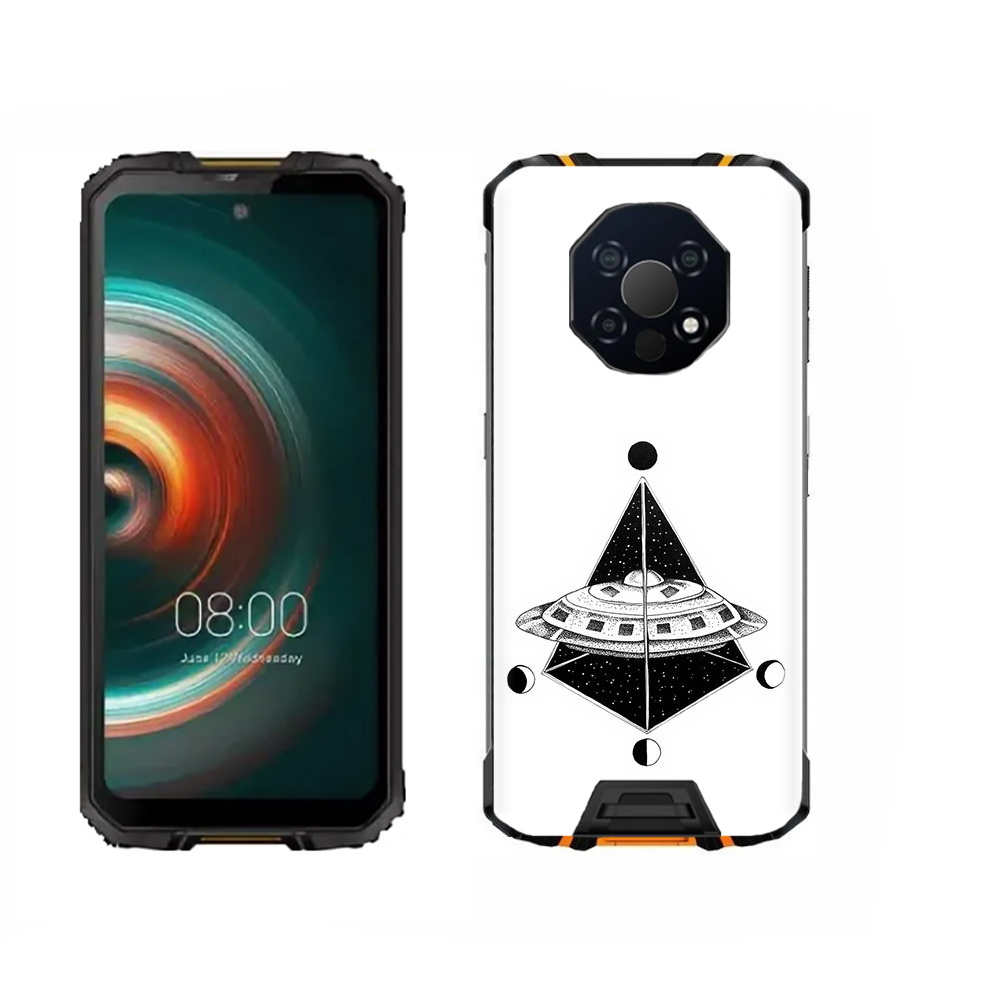 

Чехол MyPads Tocco для Oukitel WP13 черно белая летающая тарелка, Прозрачный, Tocco