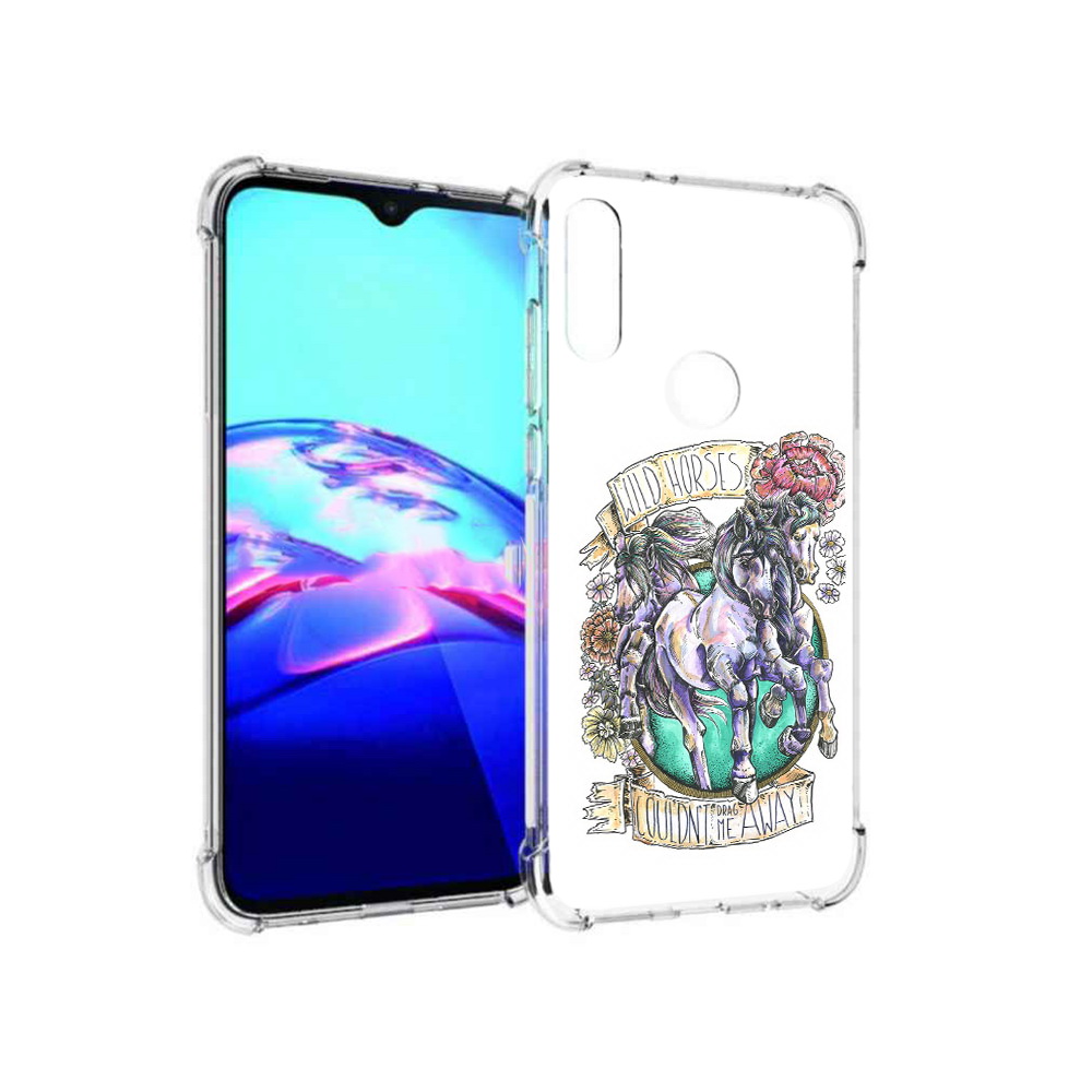 

Чехол MyPads Tocco для Motorola Moto E рисунок коней в цветах (PT227064.345.582), Прозрачный, Tocco