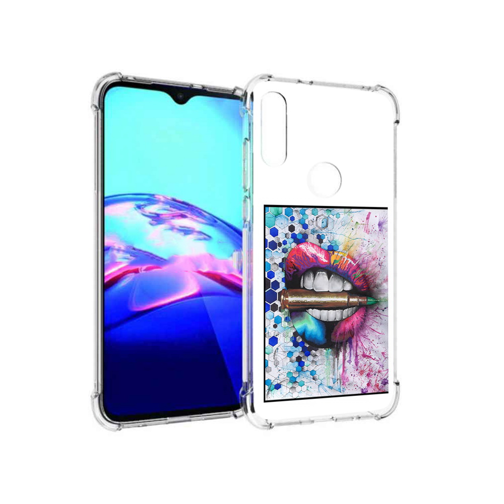 

Чехол MyPads Tocco для Motorola Moto E разноцветные губы с пулей (PT227064.345.571), Прозрачный, Tocco