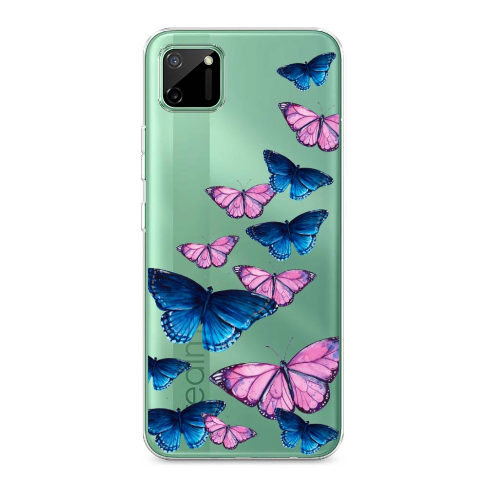 фото Силиконовый чехол "полет бабочек" на realme c11 awog