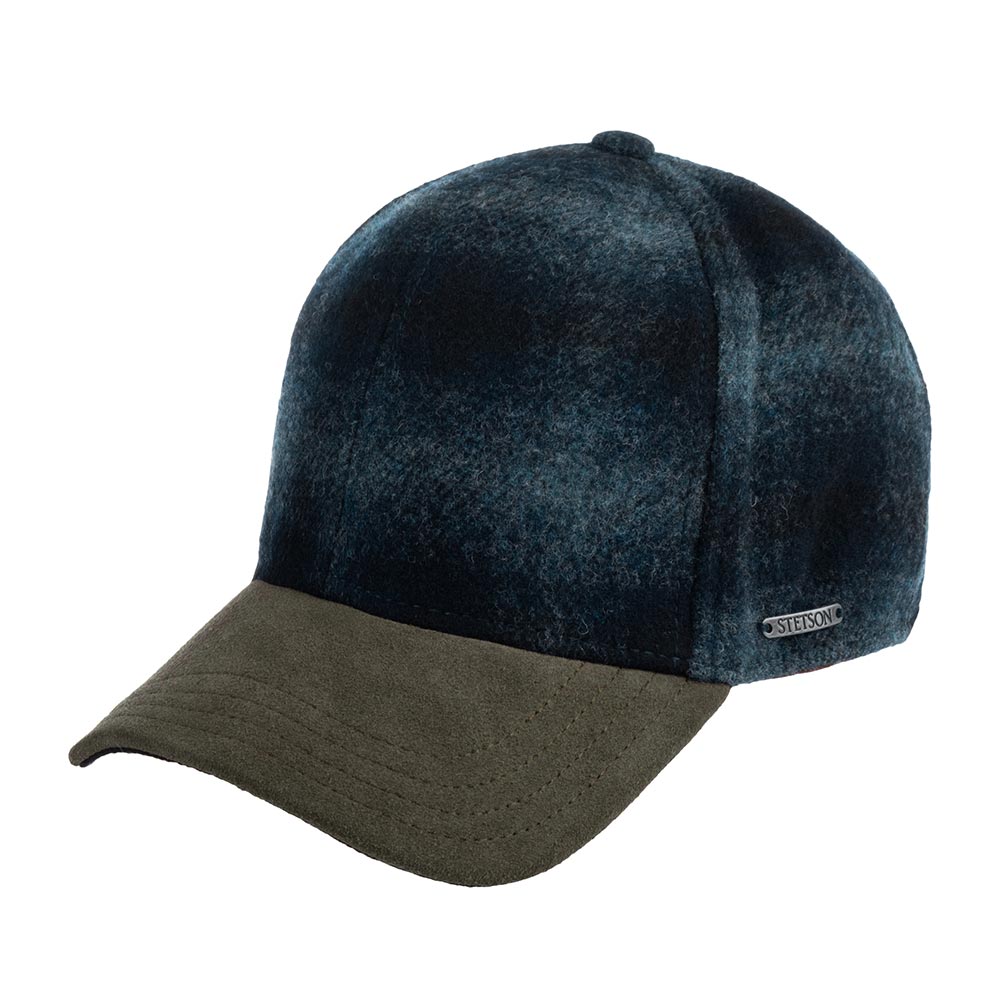 Бейсболка унисекс Stetson 7720304 BASEBALL CAP WOOL CHECK синяя, р. 59