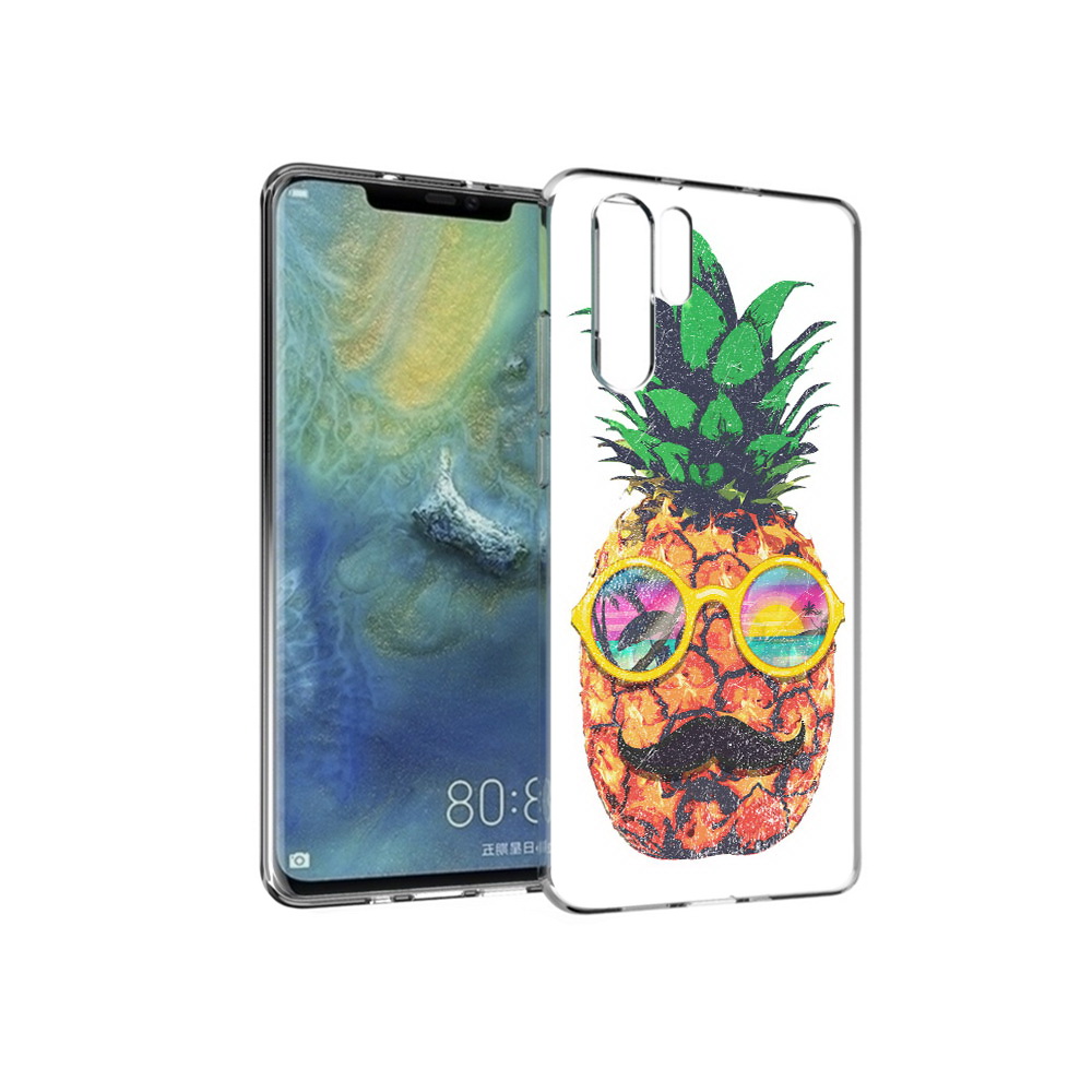 

Чехол MyPads Tocco для Huawei P30 Pro прикольный ананас с лицом, Прозрачный, Tocco