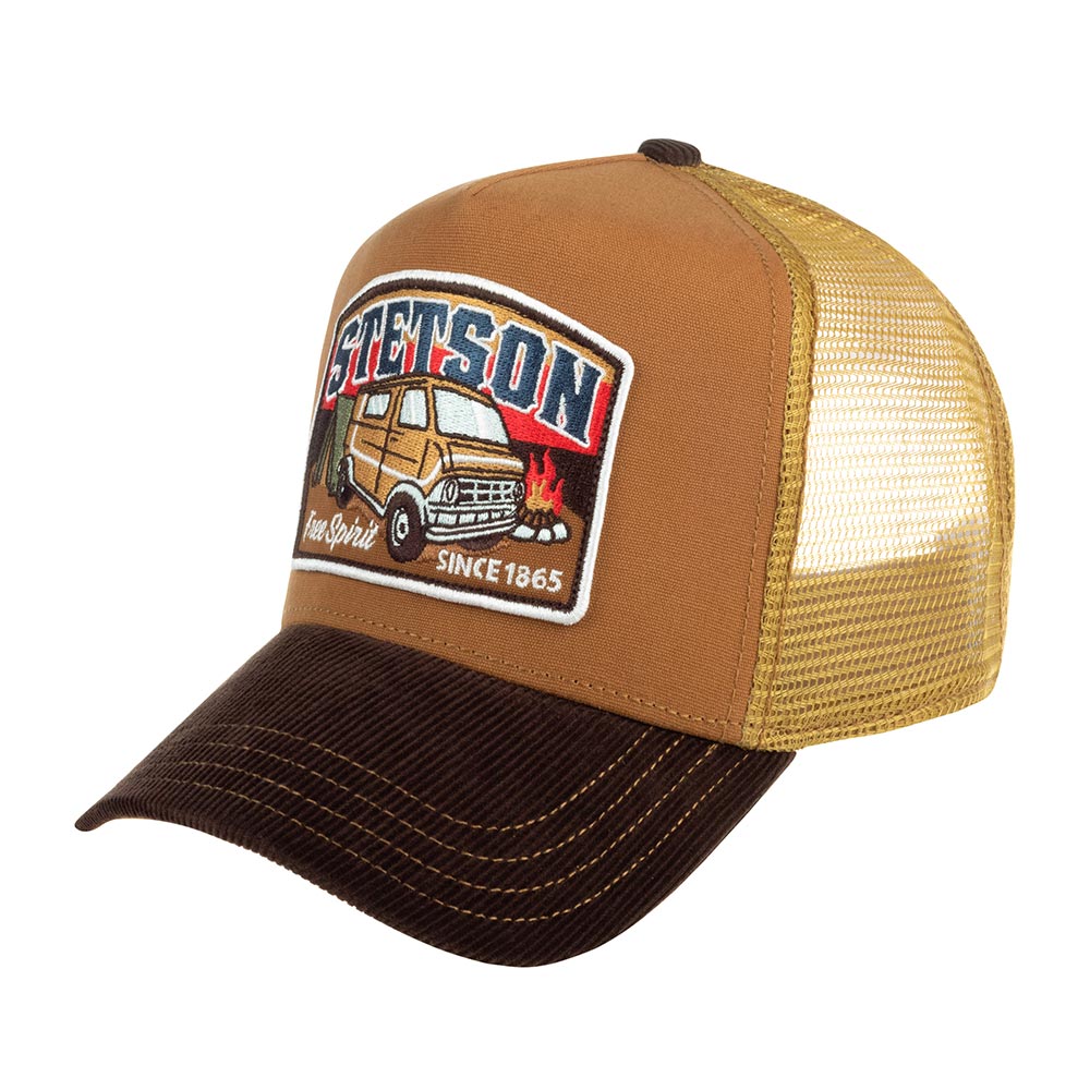 Бейсболка унисекс Stetson 7751186 TRUCKER CAP CAMPER бежевая черная one size 6605₽