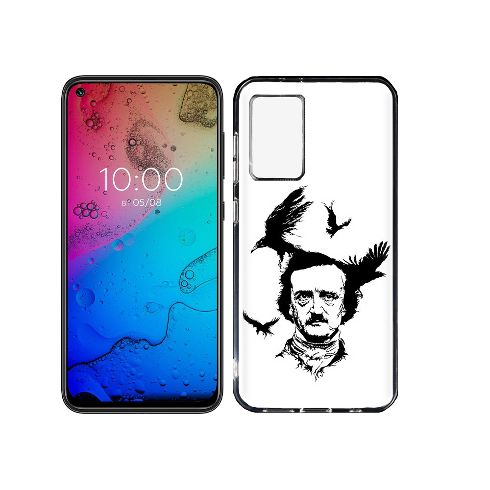 

Чехол MyPads Tocco для BQ Aurora Эдгар Аллан черно белый, Прозрачный, Tocco