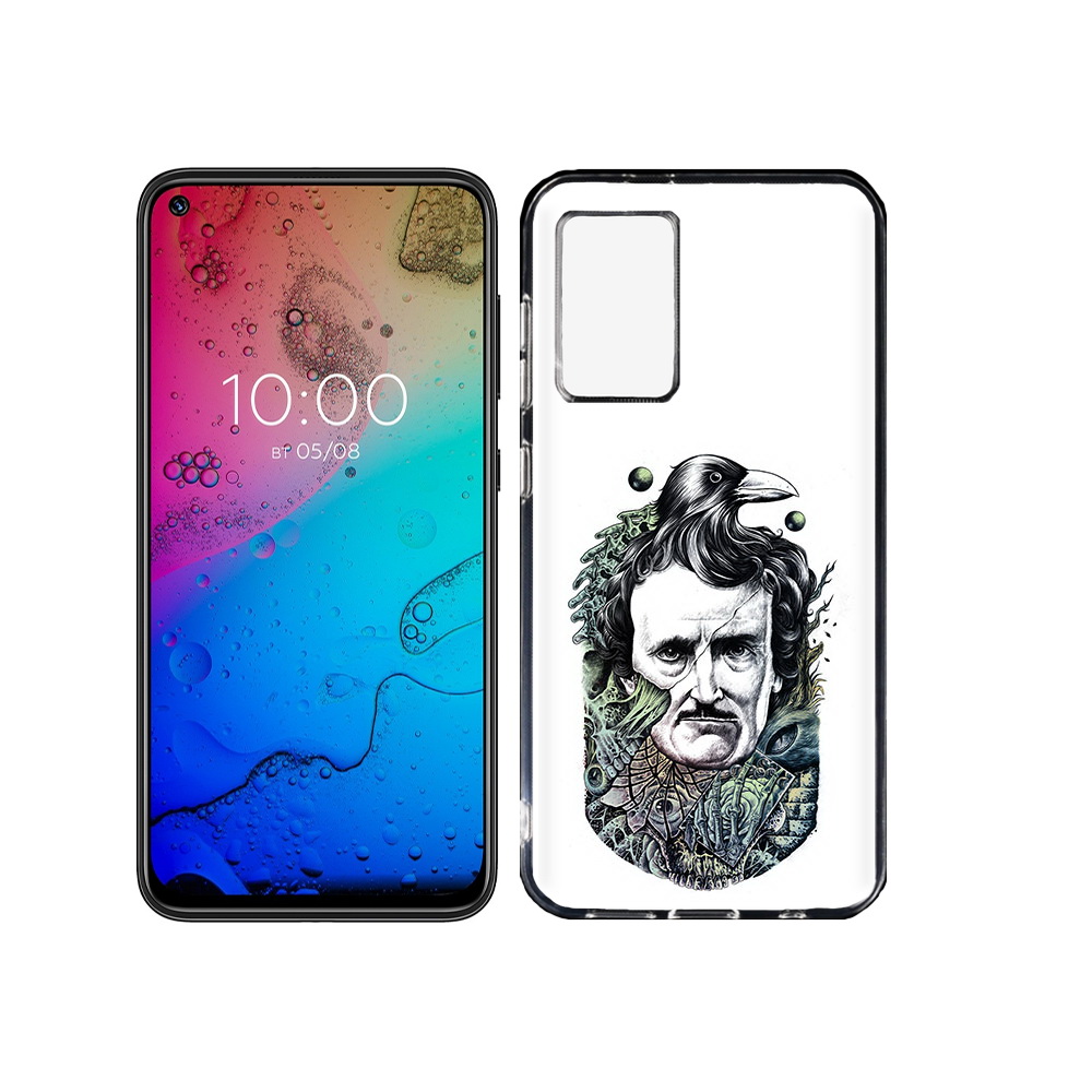 

Чехол MyPads Tocco для BQ Aurora Эдгар Аллан с вороном, Прозрачный, Tocco