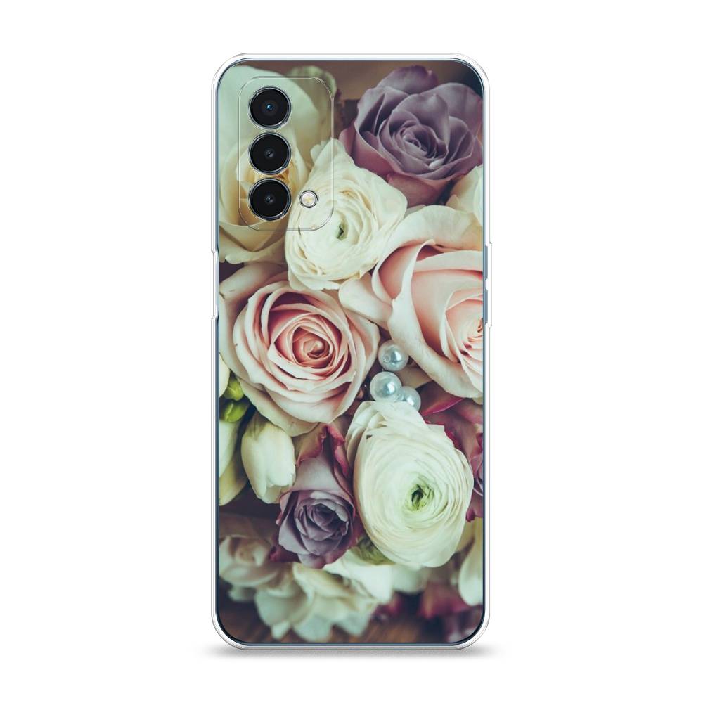 

Чехол на OnePlus Nord N200 5G0 5G "Свадебный букет", Белый;фиолетовый, 152250-2