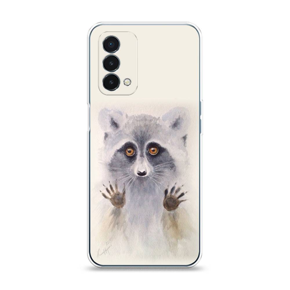 

Чехол на OnePlus Nord N200 5G "Енот за стеклом", Бежевый;серый, 152250-4