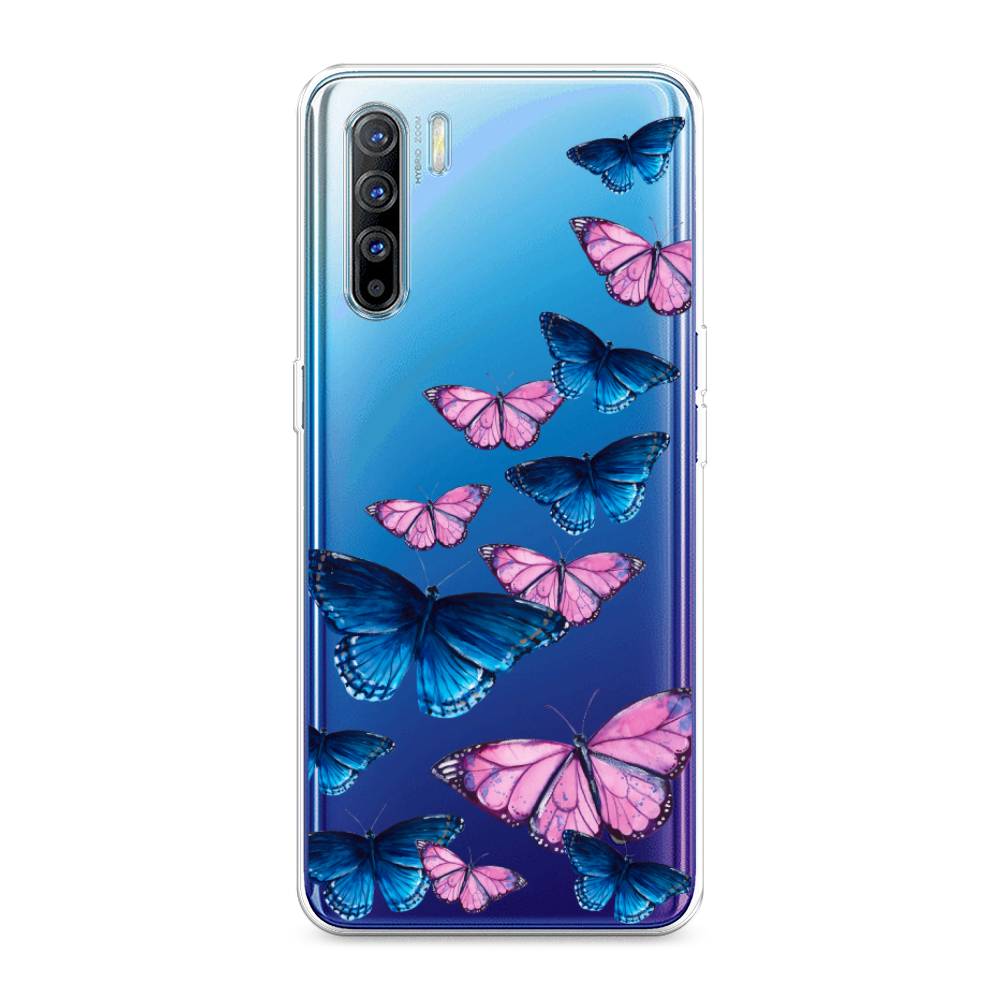фото Силиконовый чехол "полет бабочек" на oppo reno 3 awog