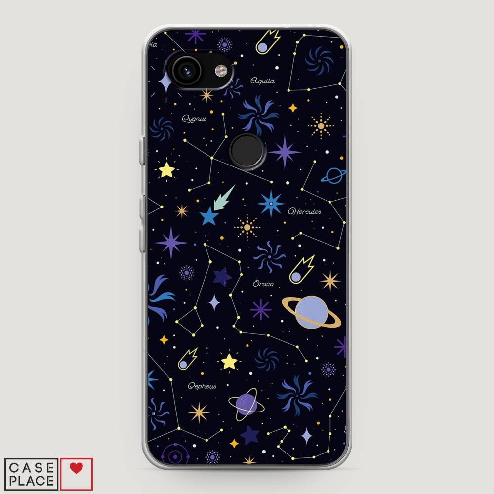 

Чехол на Google Pixel 3a "Цветной космос", Желтый, 270150-2