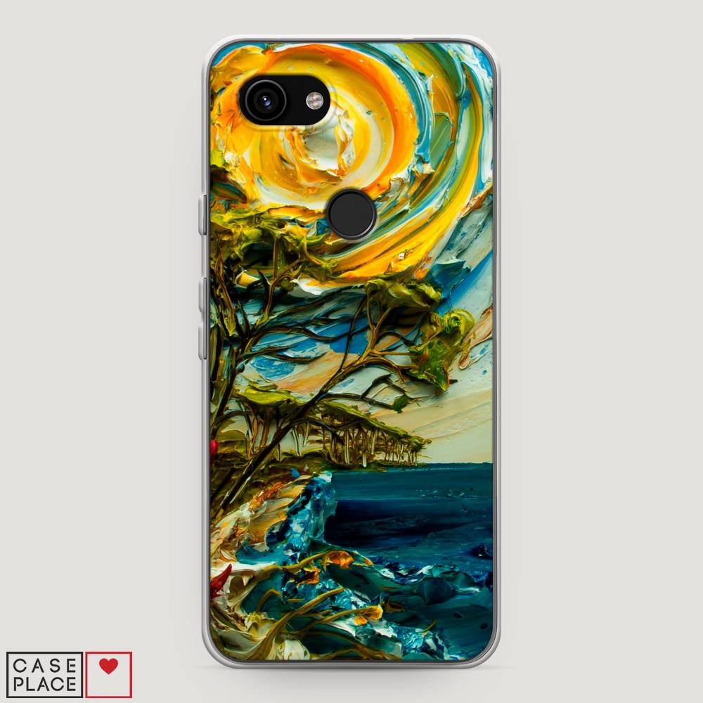 

Чехол на Google Pixel 3a "Солнце живопись", Желтый;синий, 270150-4