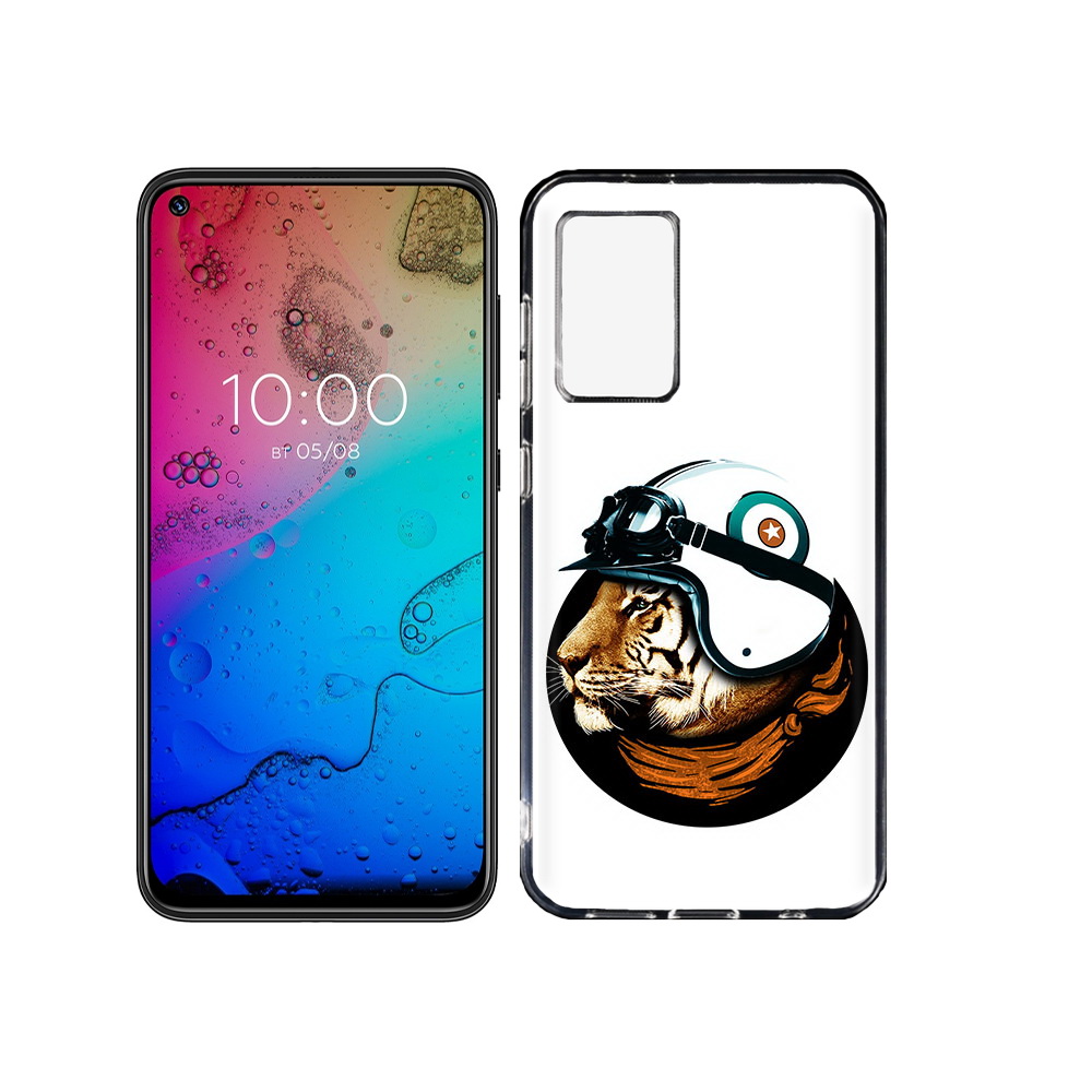 

Чехол MyPads Tocco для BQ Aurora Тигр в шлеме, Прозрачный, Tocco