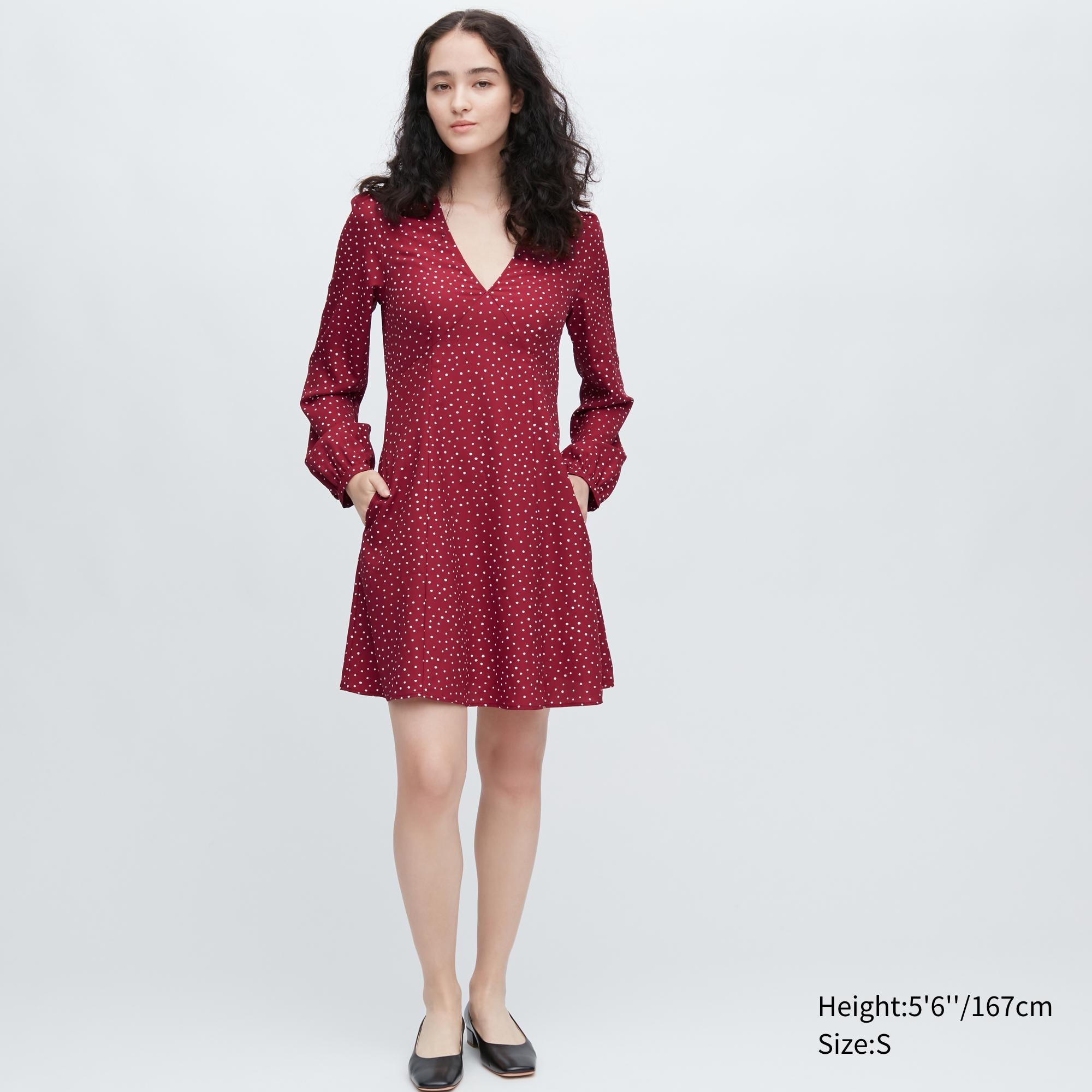 Платье женское UNIQLO 457254COL16 красное XS (доставка из-за рубежа)