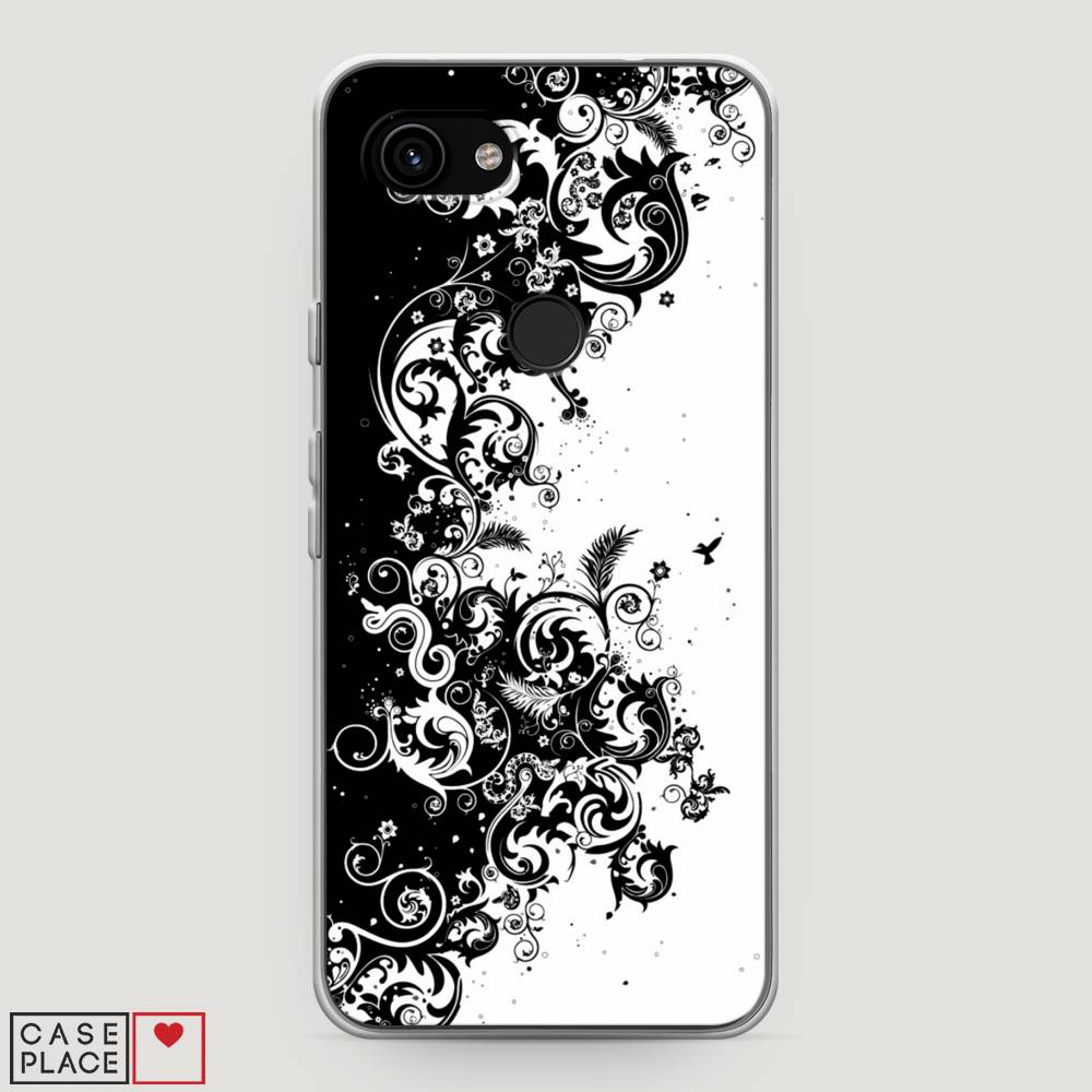 

Чехол на Google Pixel 3a "Черно белый узор", Белый;черный;серый, 270150-3