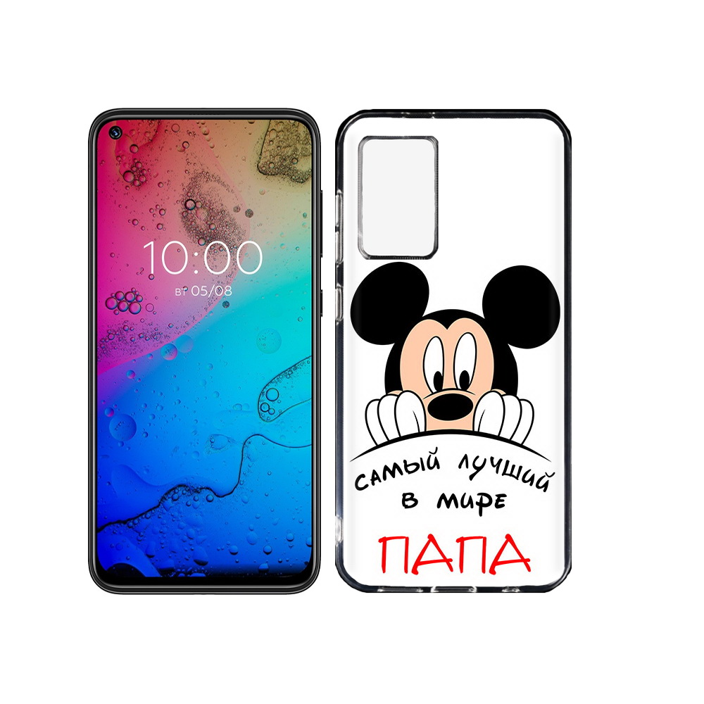 

Чехол MyPads Tocco для BQ Aurora Самай лучший папа Микки Маус, Прозрачный, Tocco