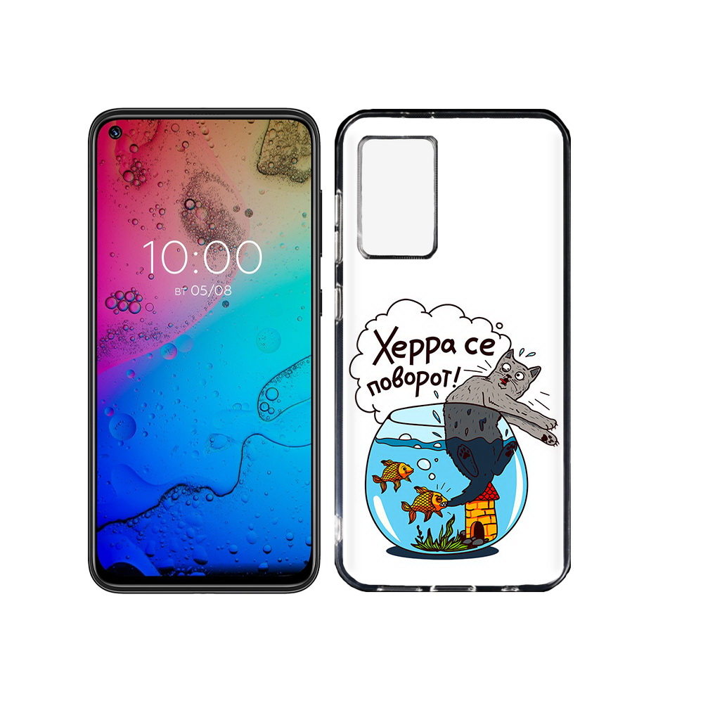 

Чехол MyPads Tocco для BQ Aurora Рыбы с котом, Прозрачный, Tocco