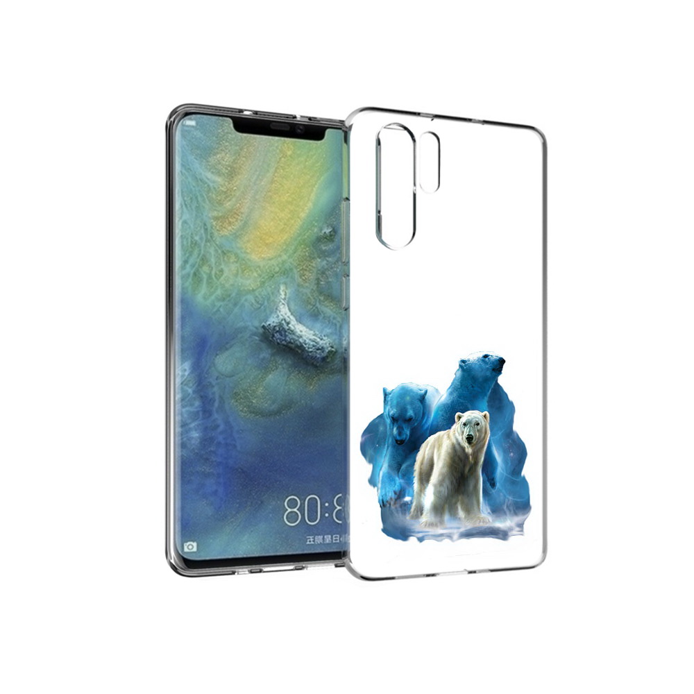 

Чехол MyPads Tocco для Huawei P30 Pro полярный медведь, Прозрачный, Tocco