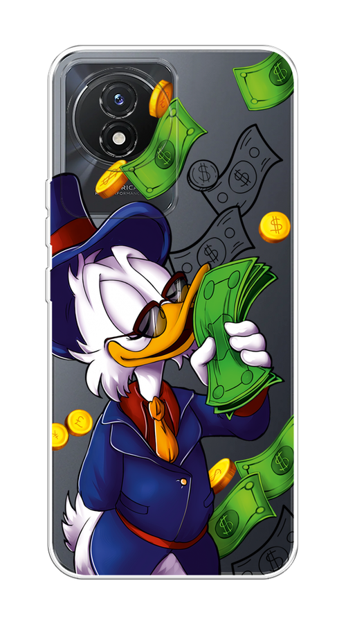 

Чехол на Vivo Y02 "Scrooge McDuck with Money", Синий;зеленый;белый, 268150-6