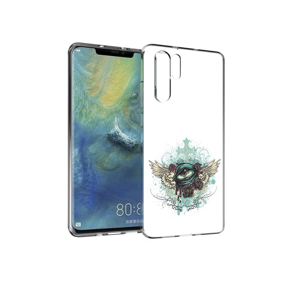 

Чехол MyPads Tocco для Huawei P30 Pro плачущий глаз с крыльями, Прозрачный, Tocco