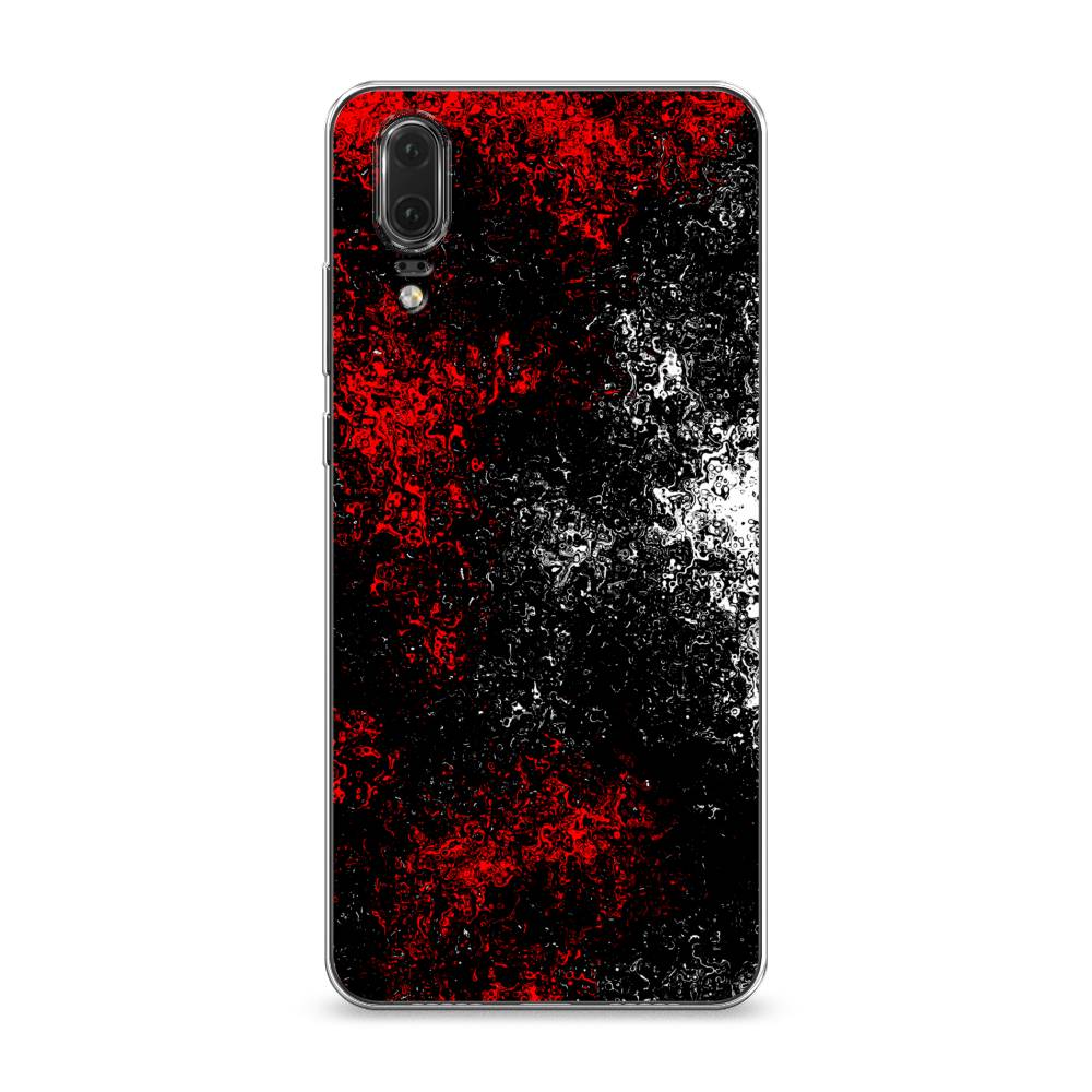 

Чехол на Huawei P20 "Монотипия", Красный;черный;белый, 64350-3