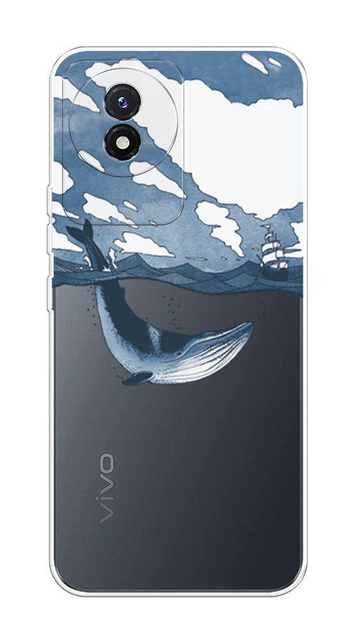 

Чехол на Vivo Y02 "Большой кит", Синий, 268150-1