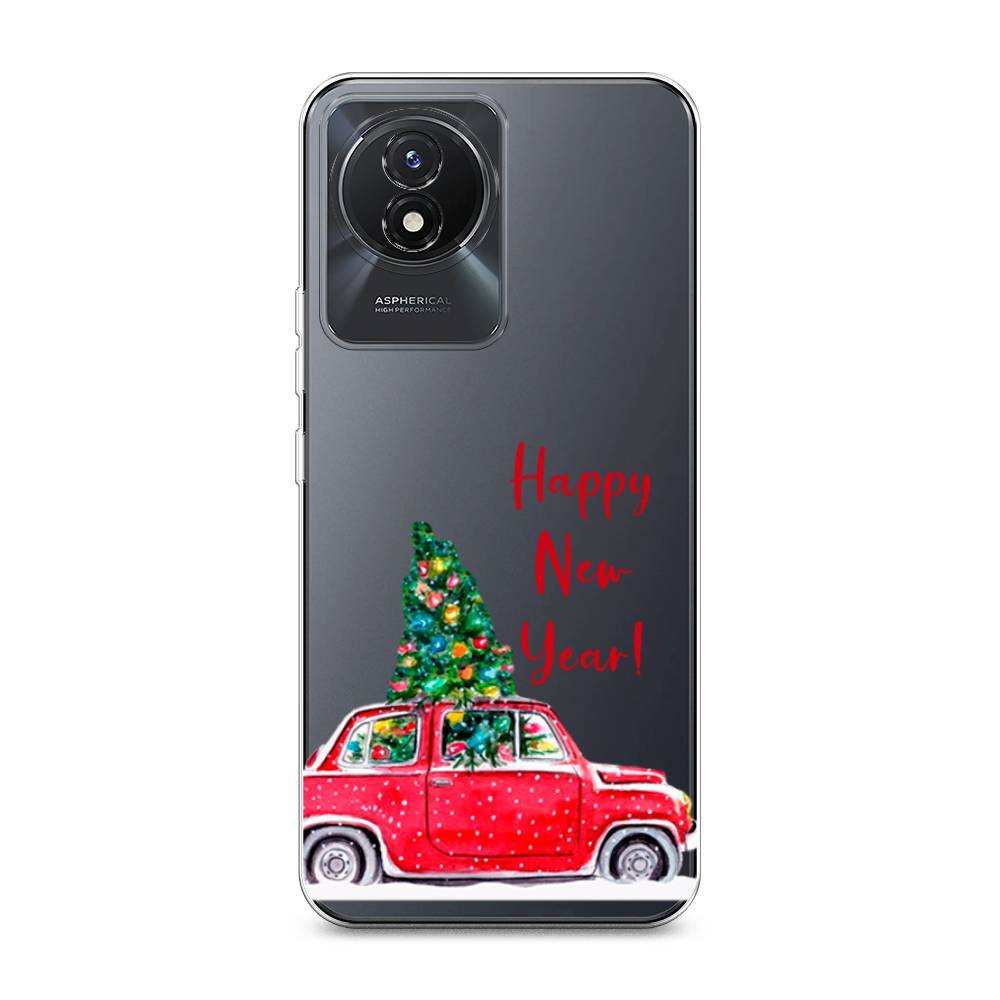 

Чехол на Vivo Y02 "Happy New Year", Красный;зеленый, 268150-5