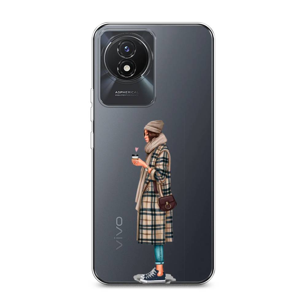 

Чехол на Vivo Y02 "Утренний кофе", Коричневый;бежевый, 268150-6